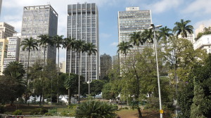 View of the park and the skyscrapers